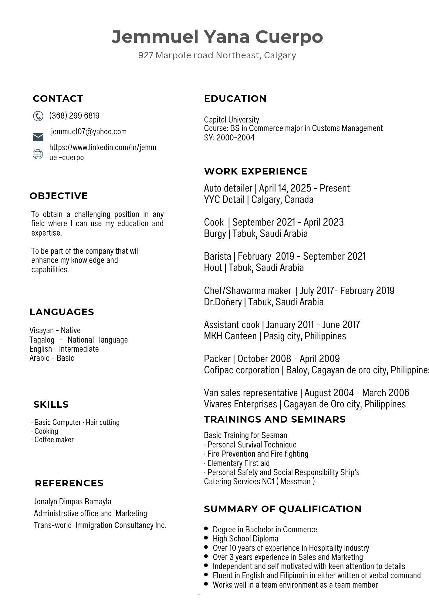 UPLOAD RESUME