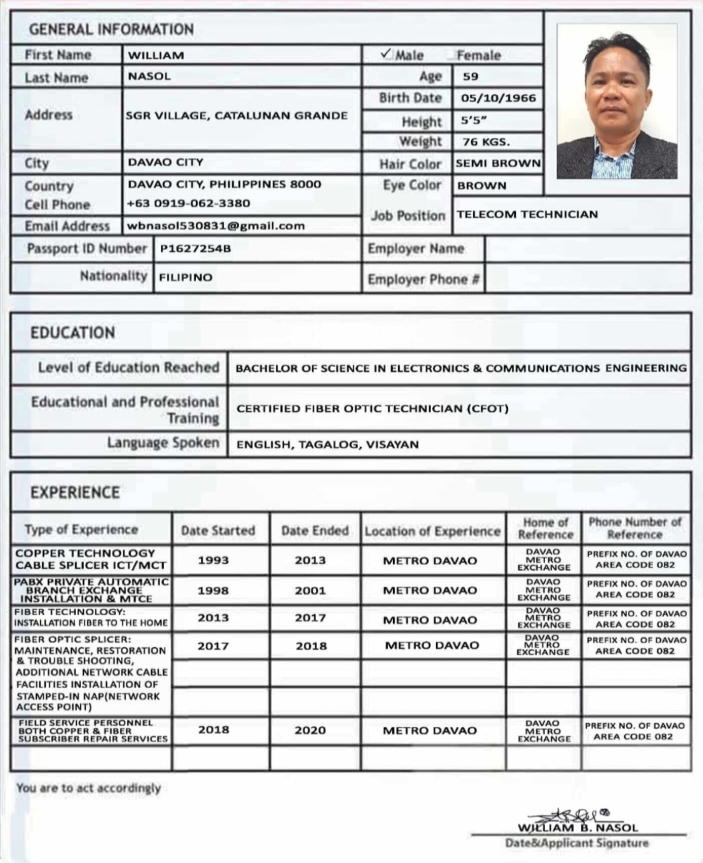 UPLOAD RESUME