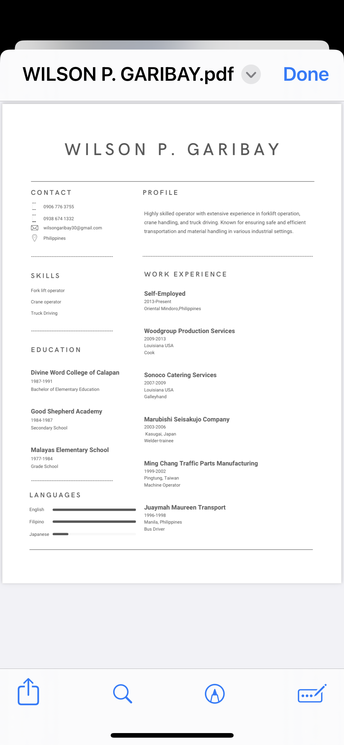 UPLOAD RESUME