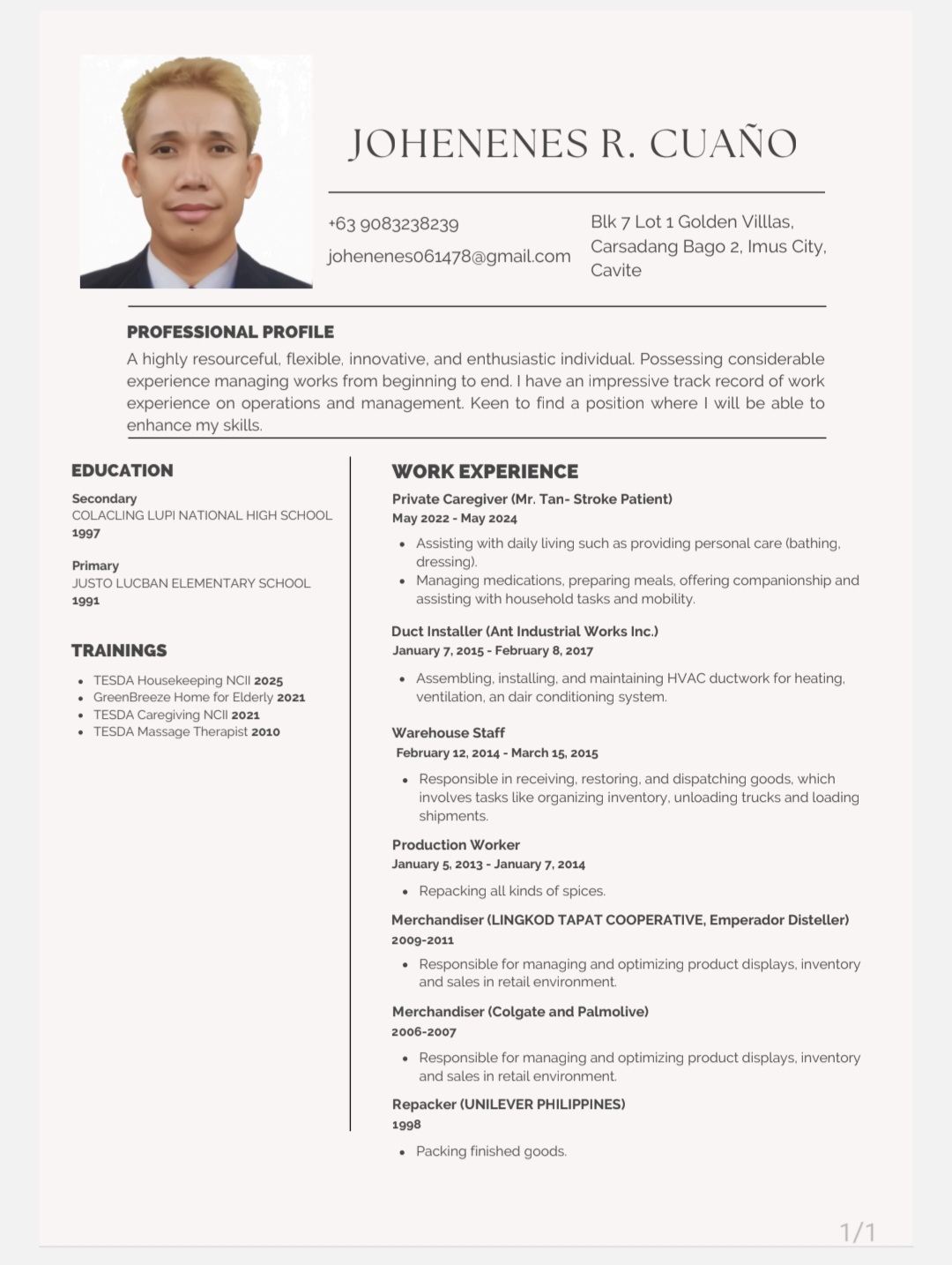 UPLOAD RESUME