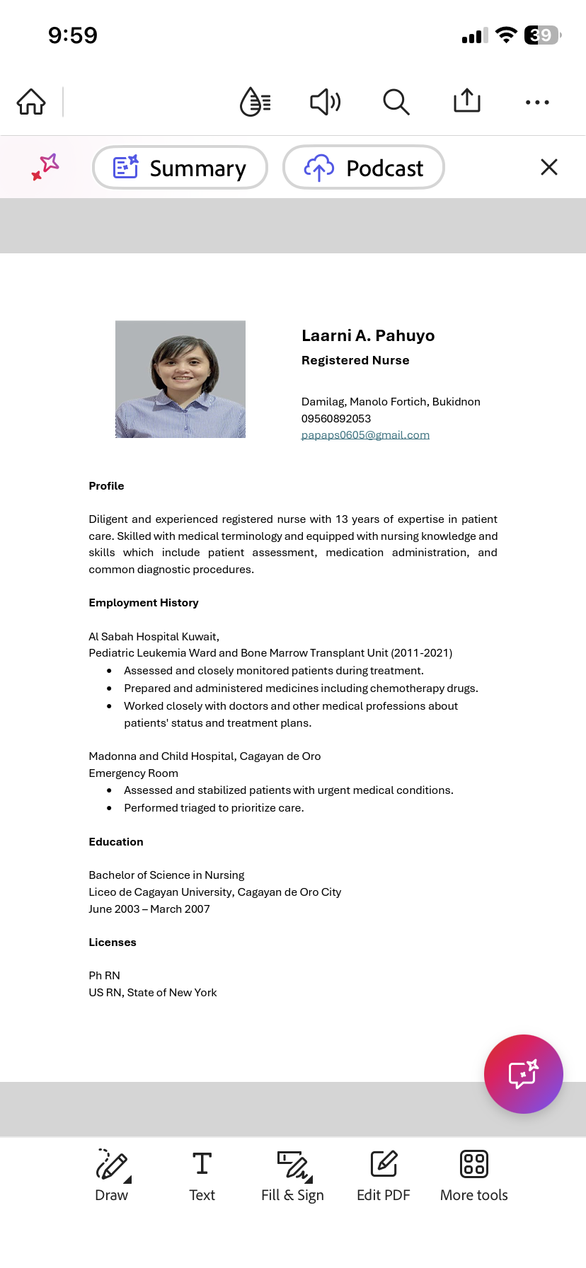 UPLOAD RESUME