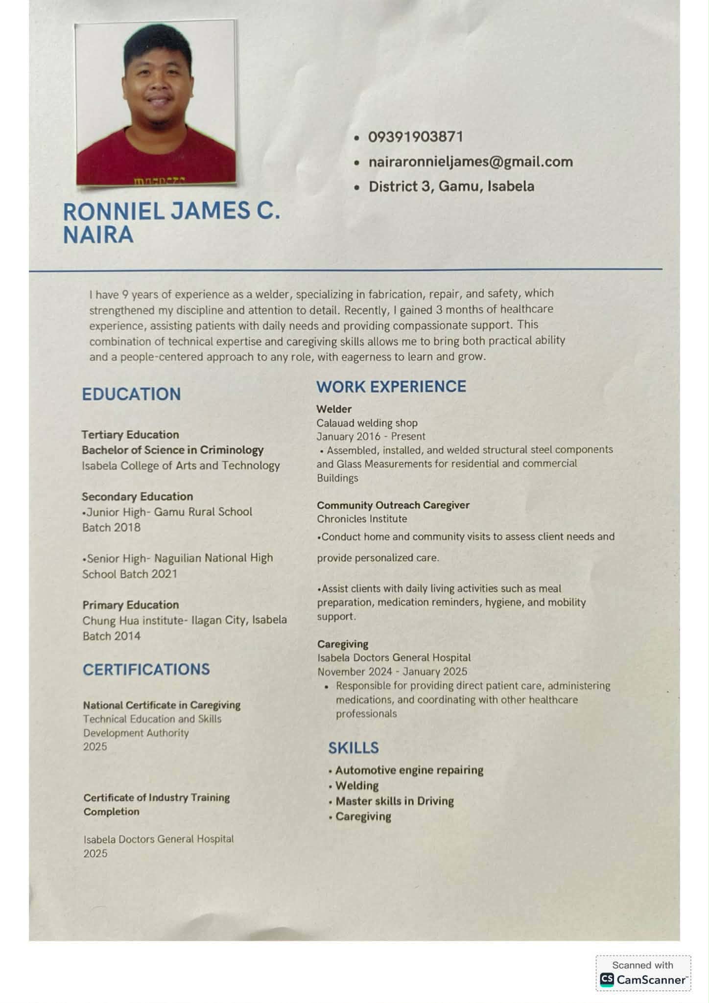 UPLOAD RESUME