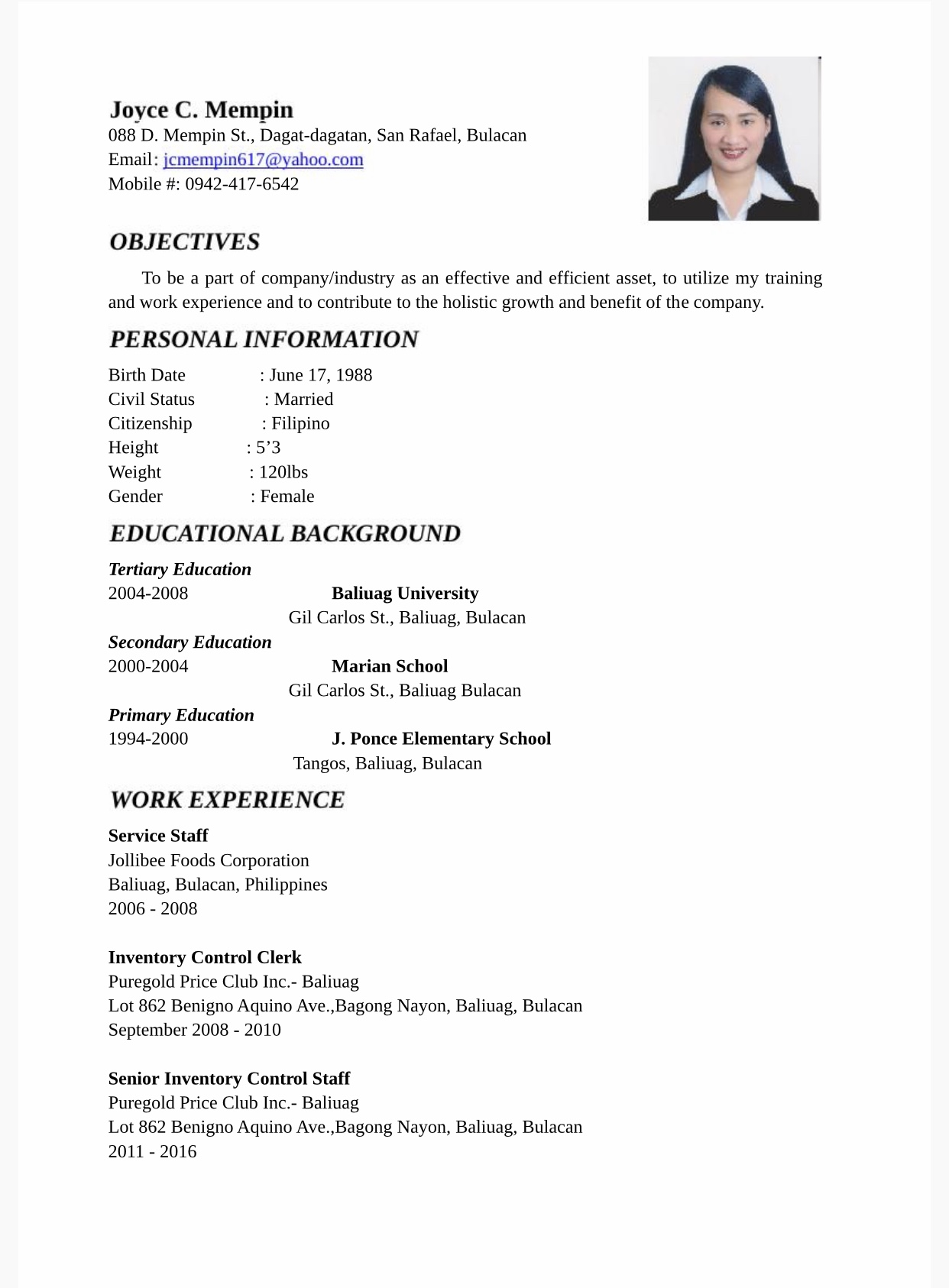 UPLOAD RESUME