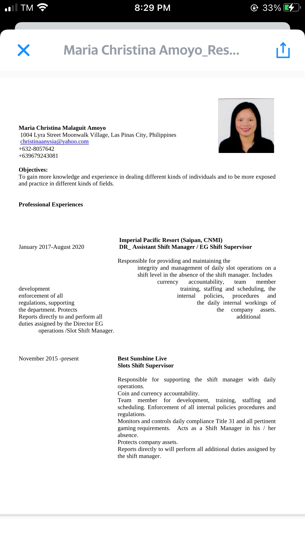 UPLOAD RESUME
