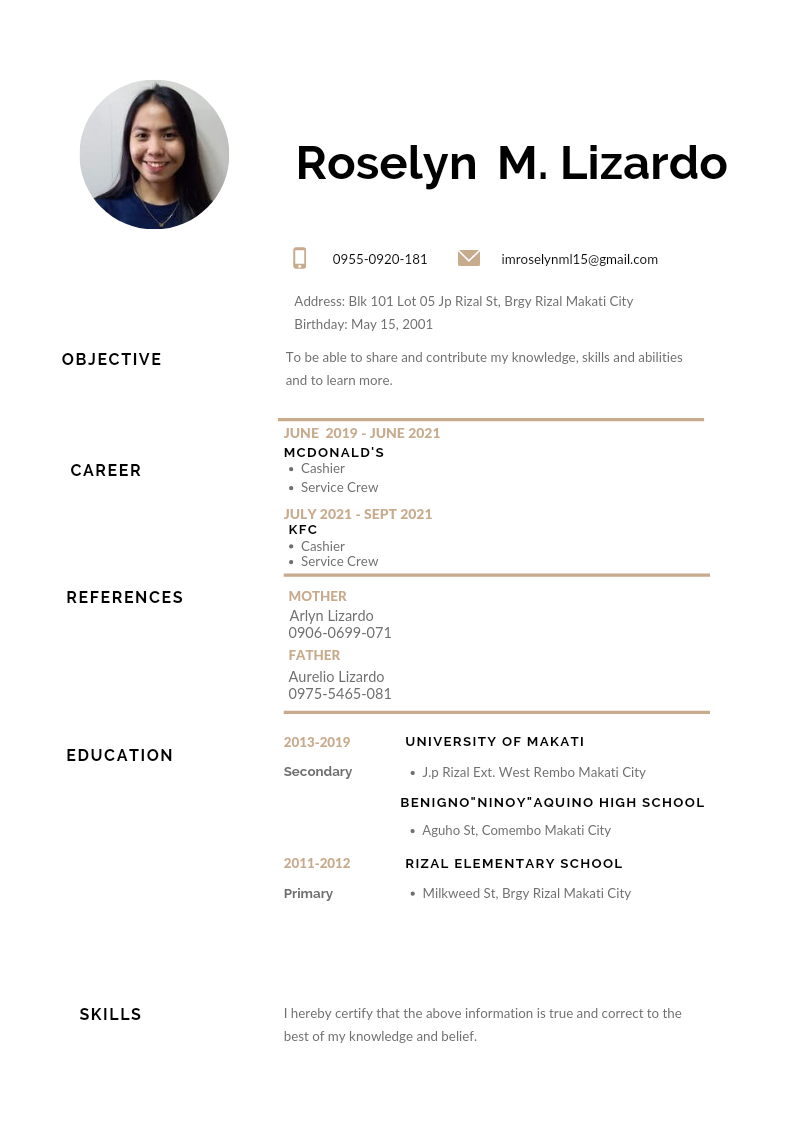 UPLOAD RESUME