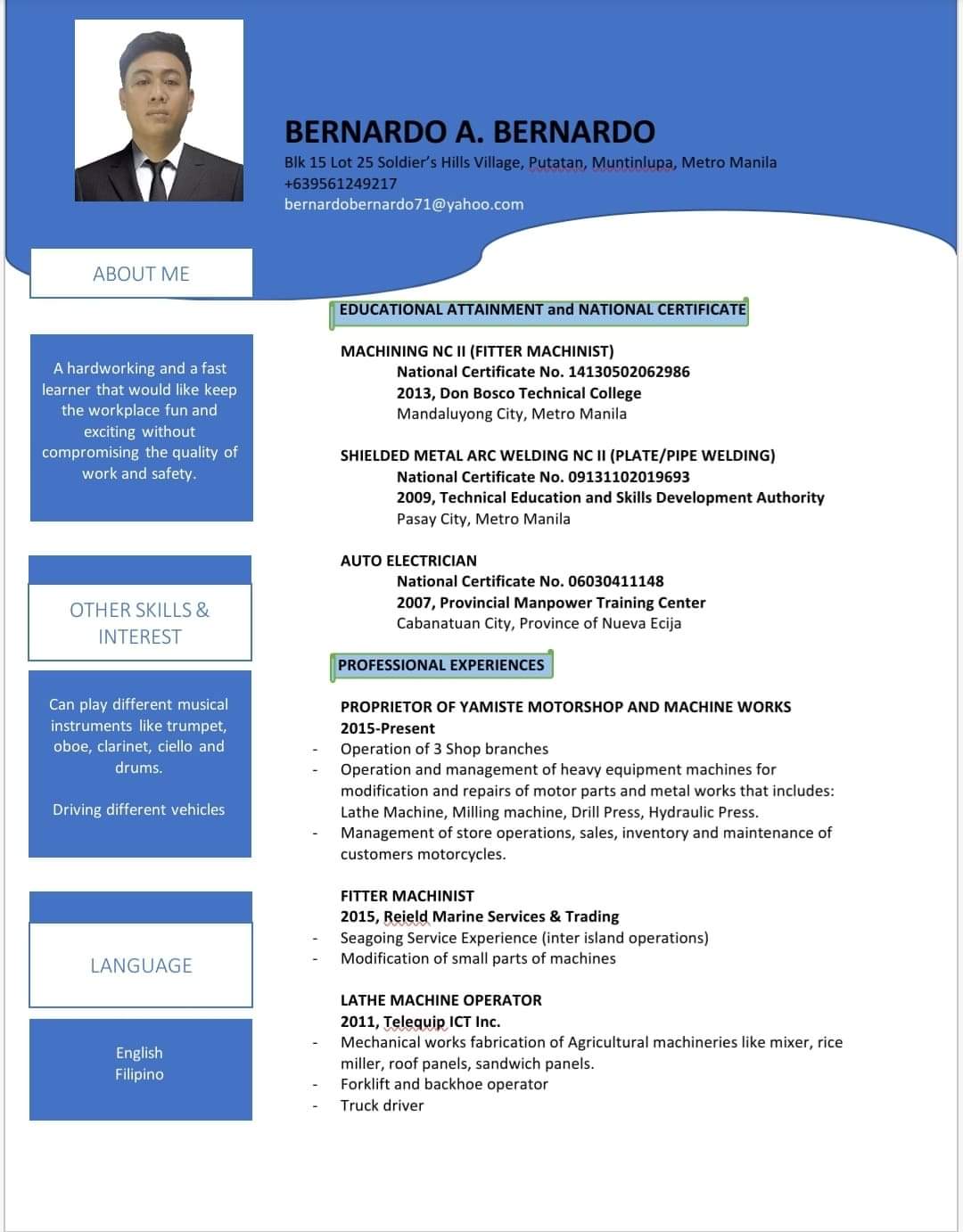 UPLOAD RESUME