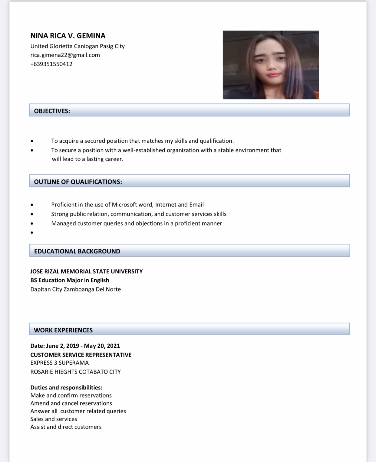 UPLOAD RESUME