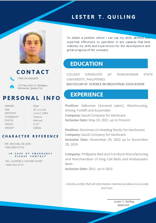 UPLOAD RESUME