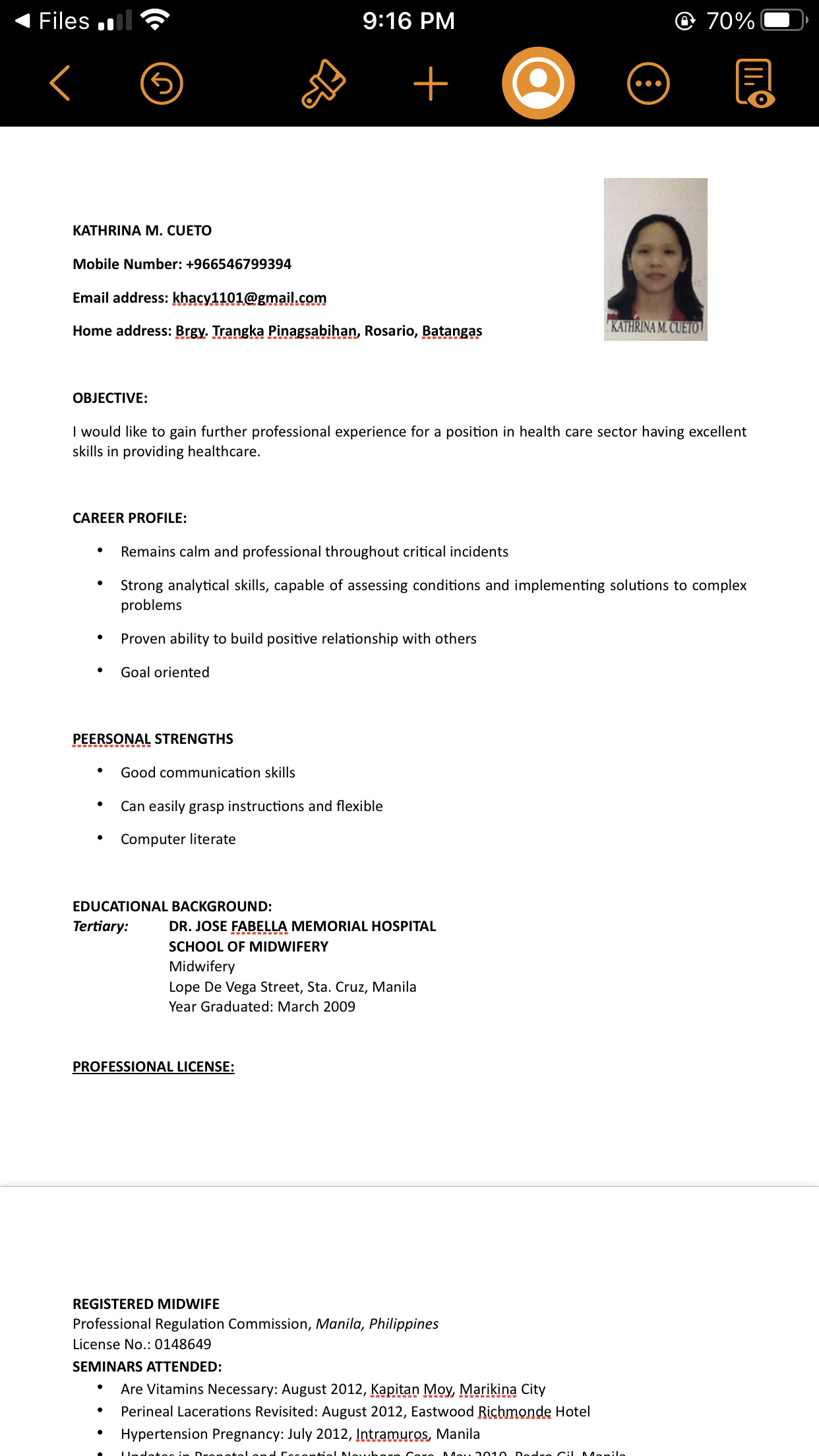 UPLOAD RESUME