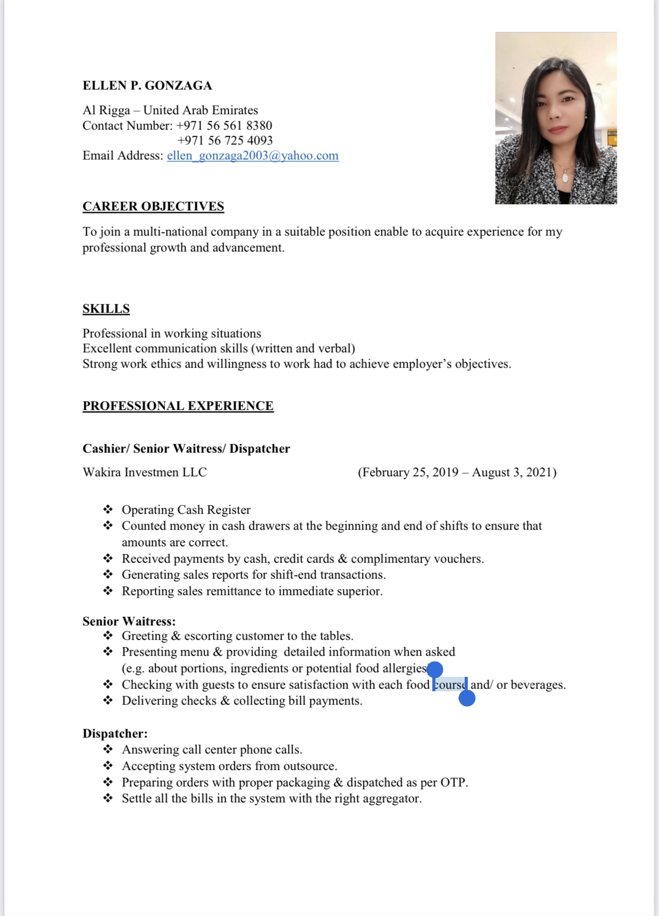 UPLOAD RESUME