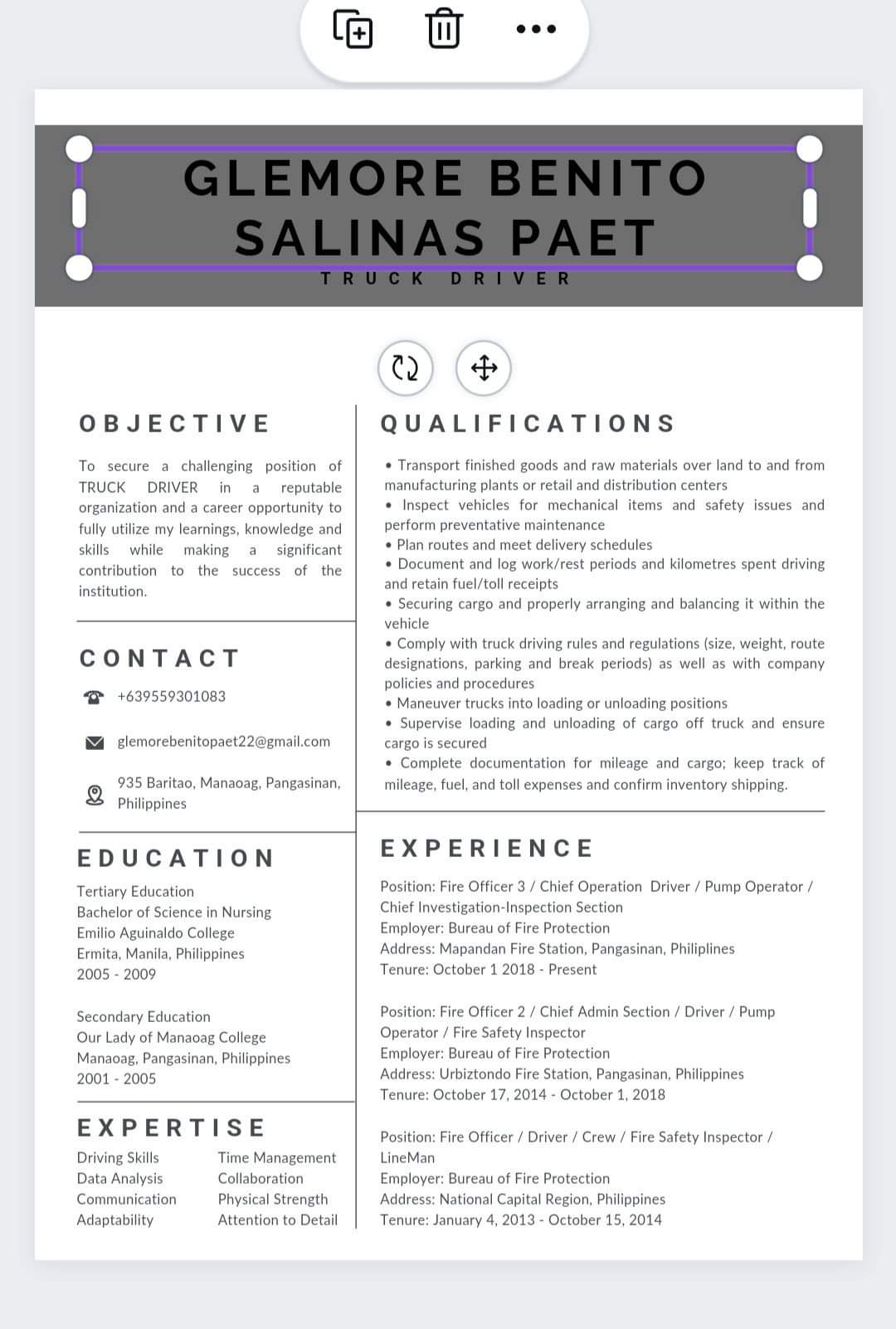 UPLOAD RESUME