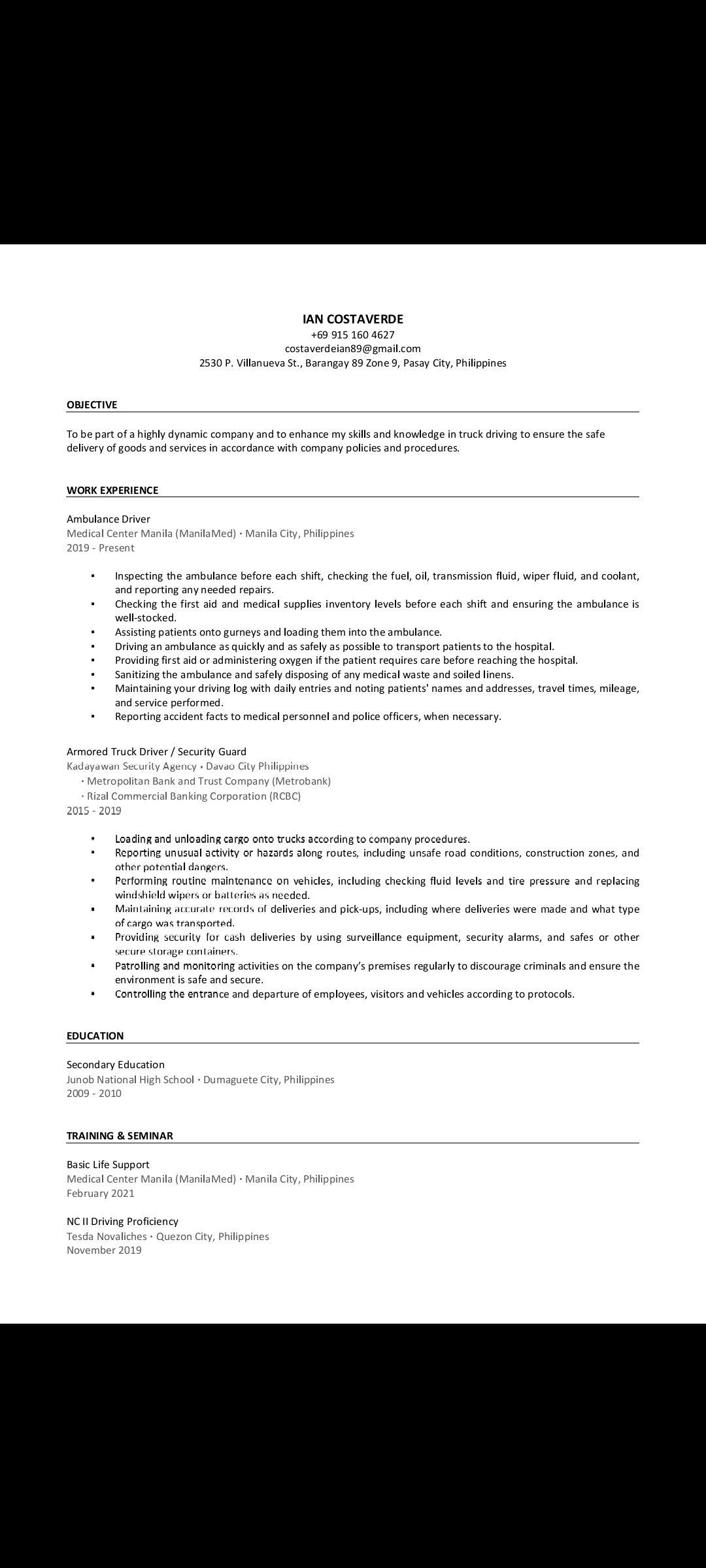 UPLOAD RESUME