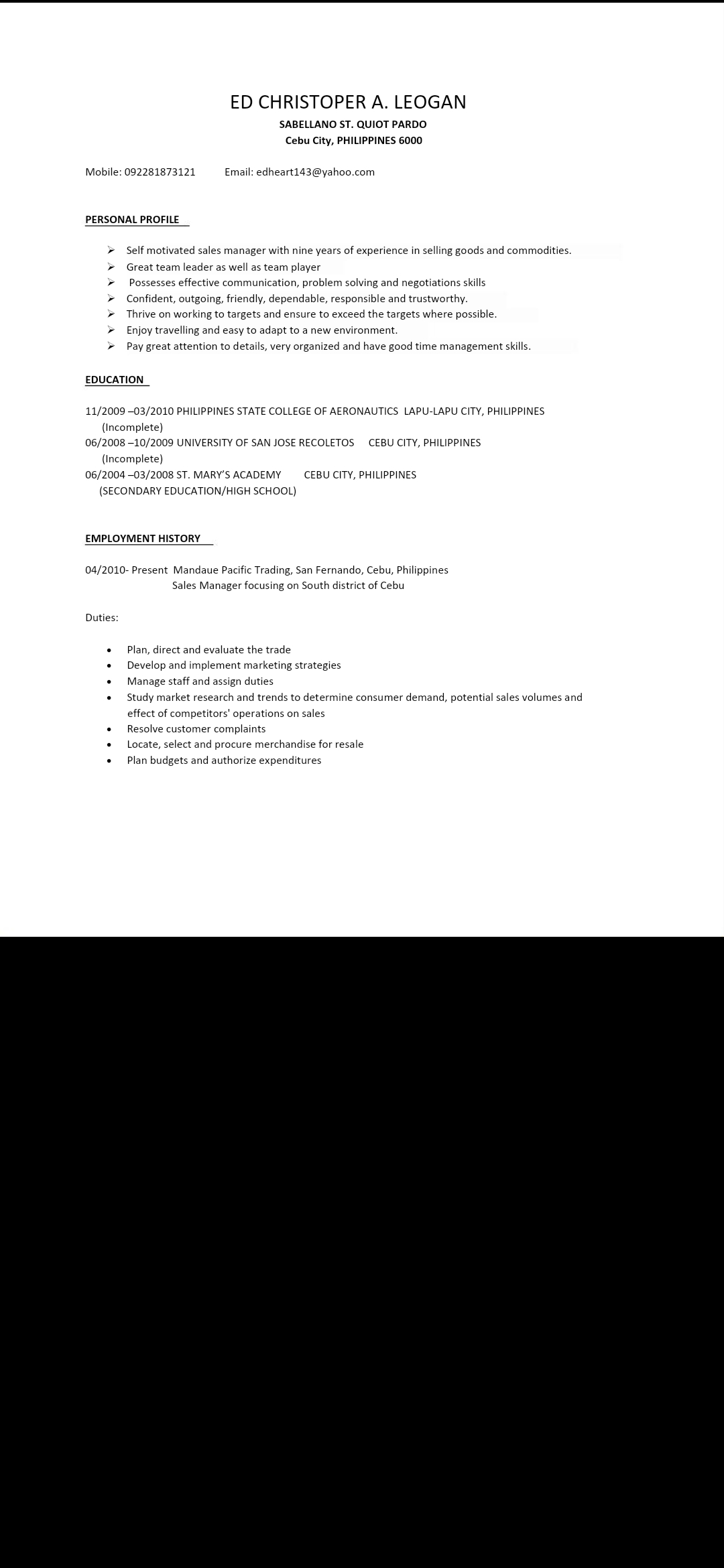 UPLOAD RESUME