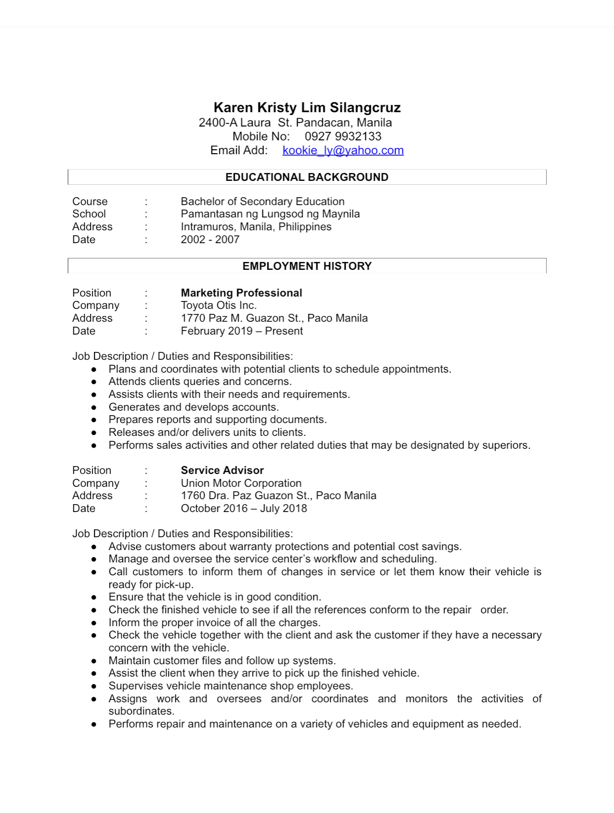 UPLOAD RESUME