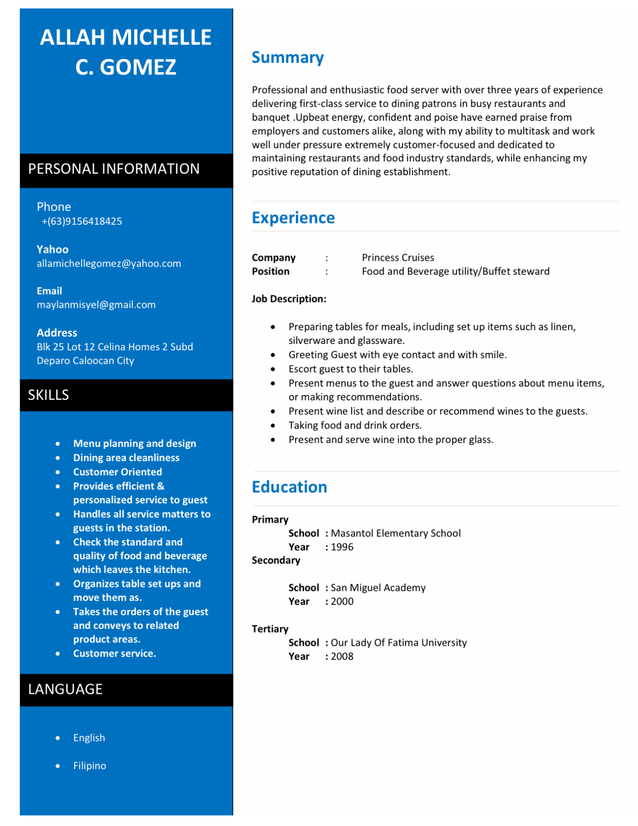 UPLOAD RESUME