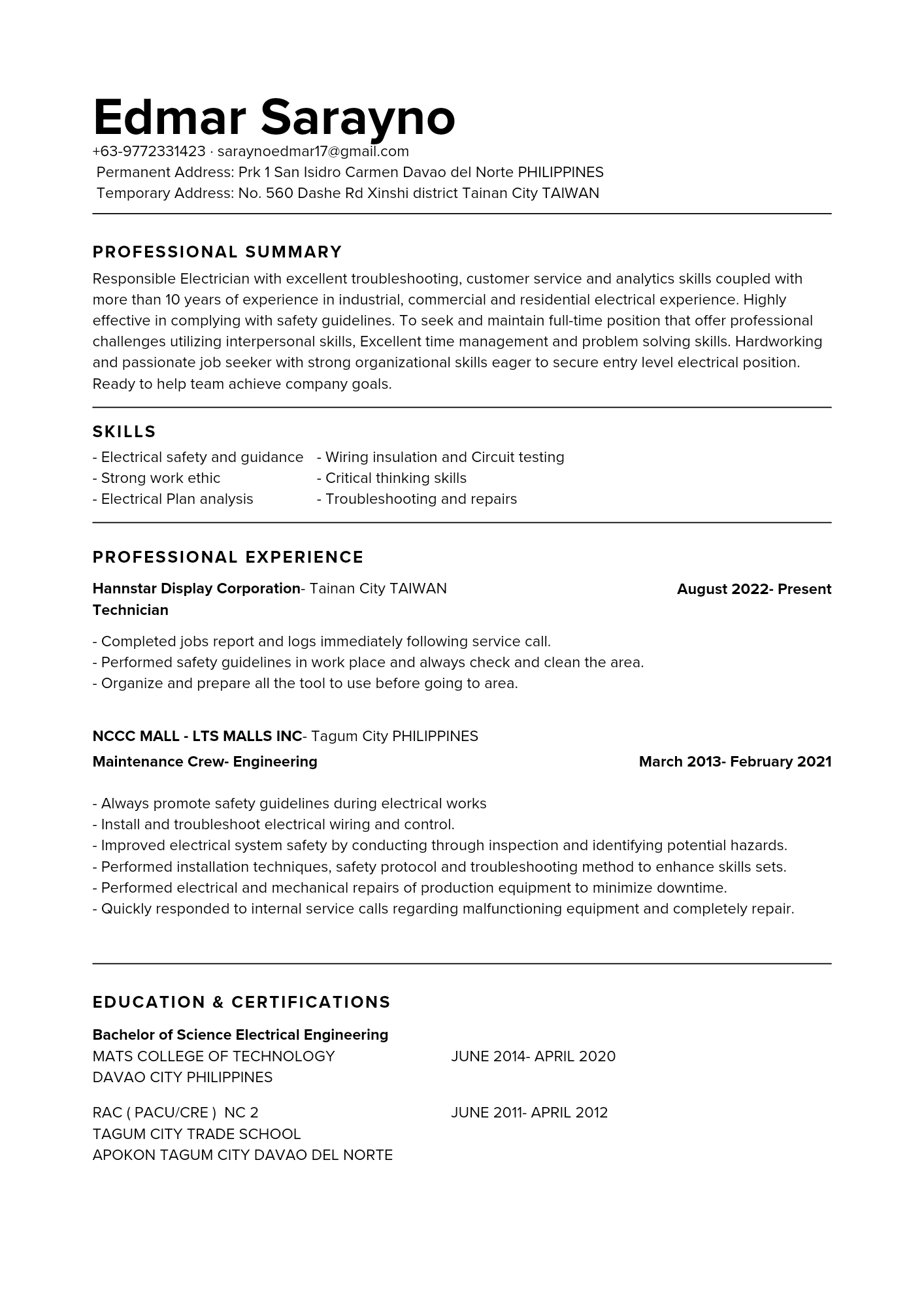 UPLOAD RESUME