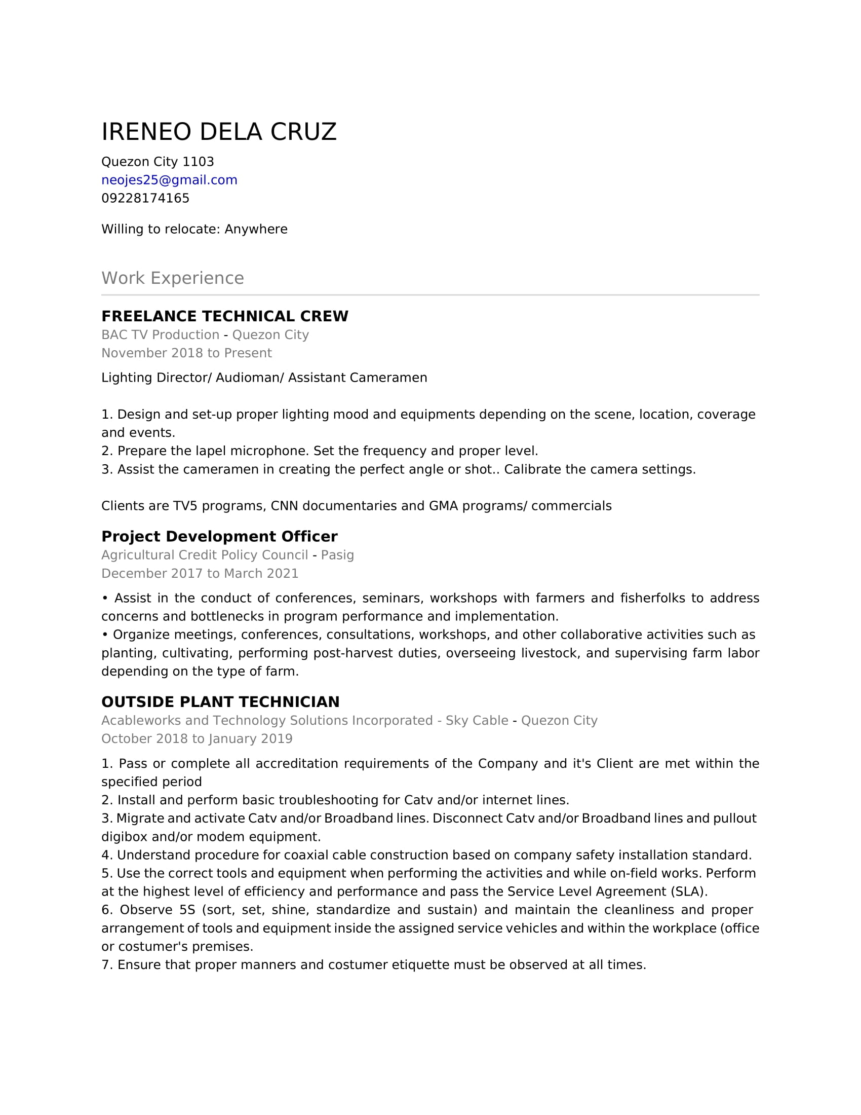 UPLOAD RESUME