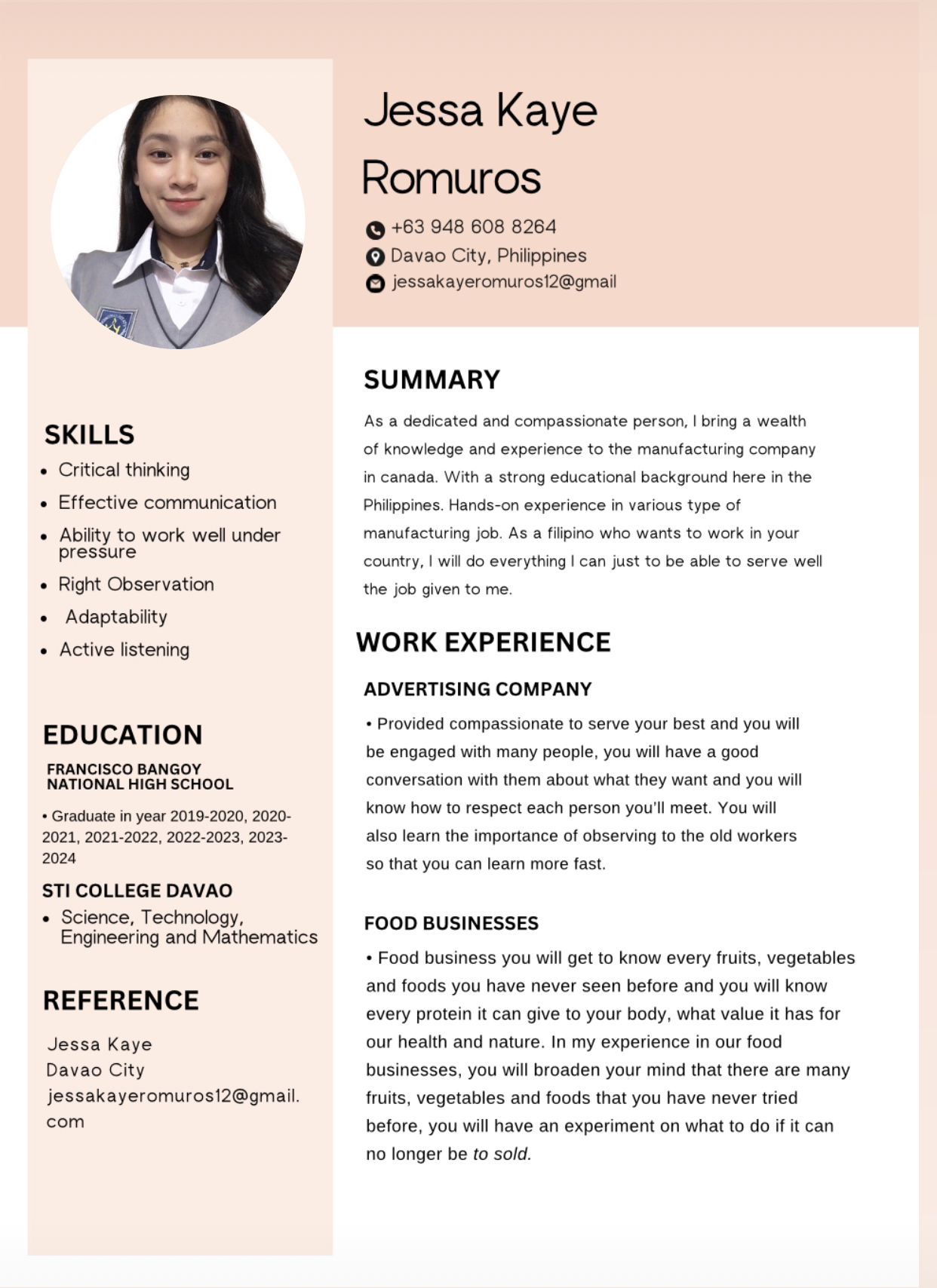 UPLOAD RESUME